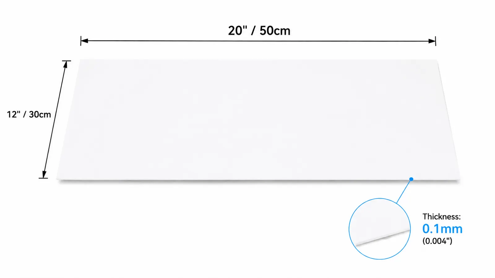 12x20 inch flat parchment