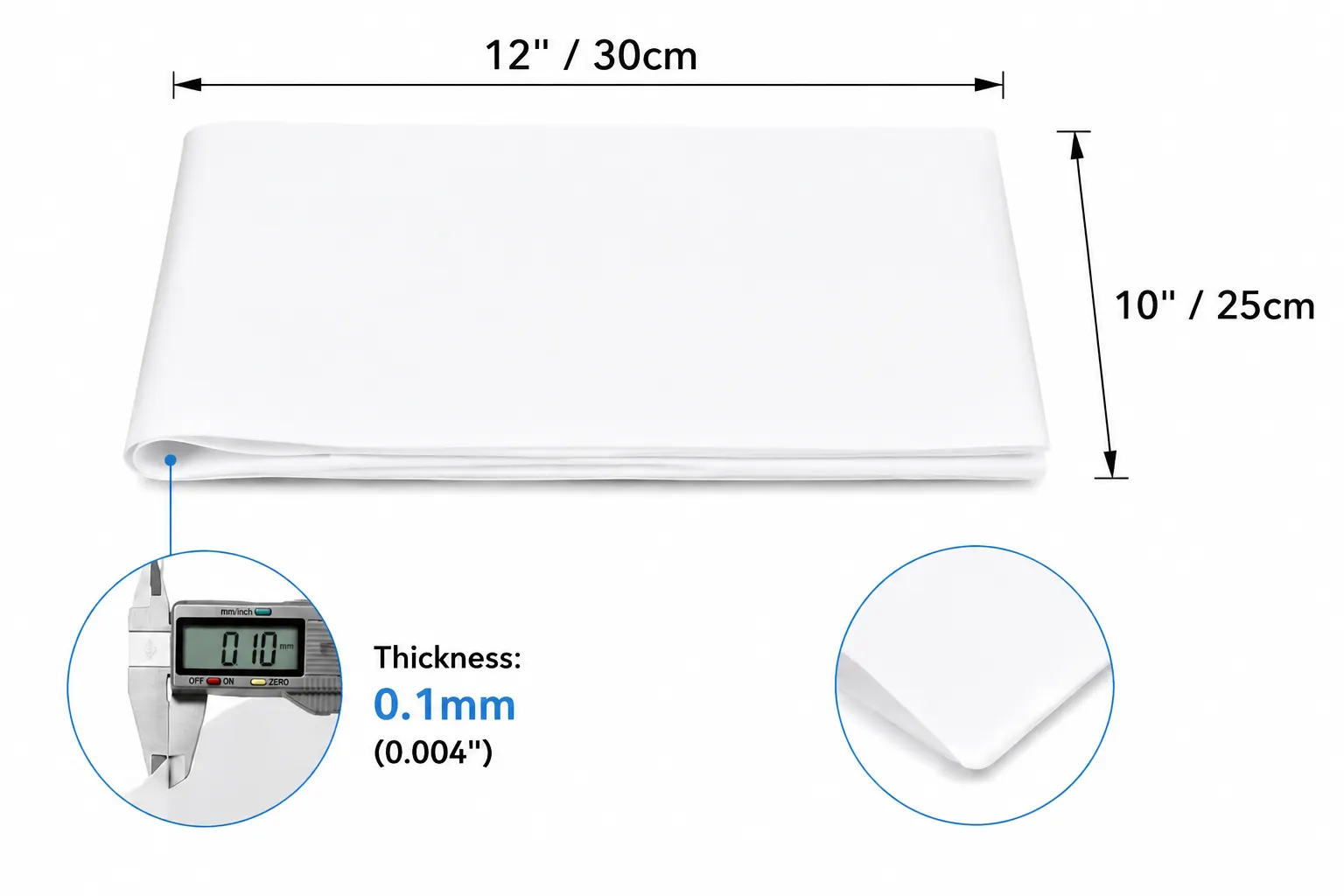 10x12 inch folded parchment